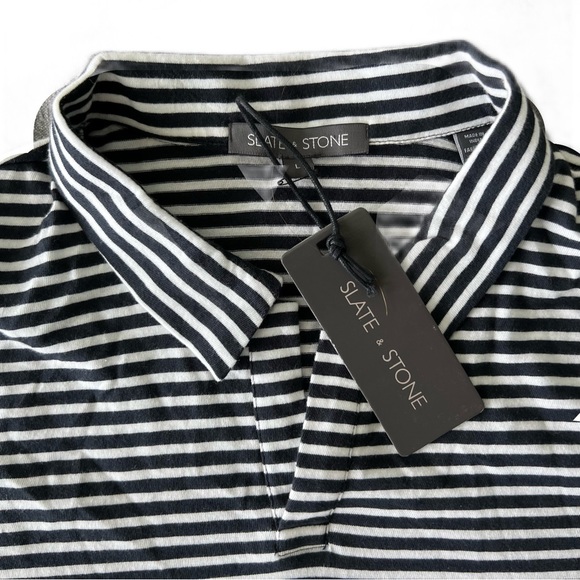 Slate & Stone Striped Open-Collar Polo - Picture 3 of 4